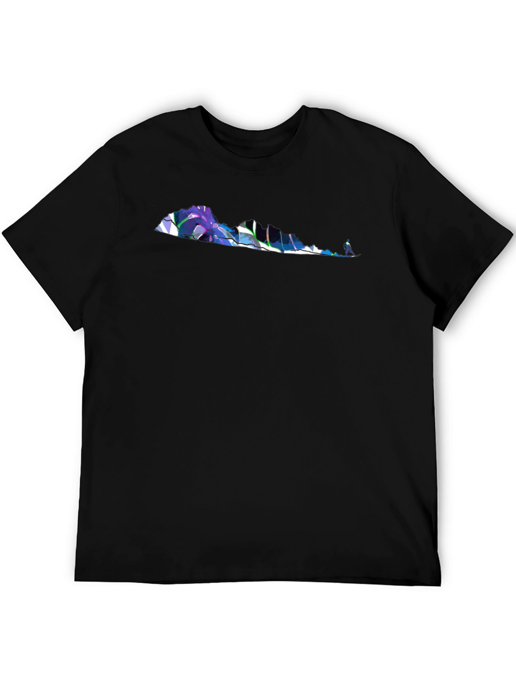 Abstract Virginia Outline Black T-Shirt