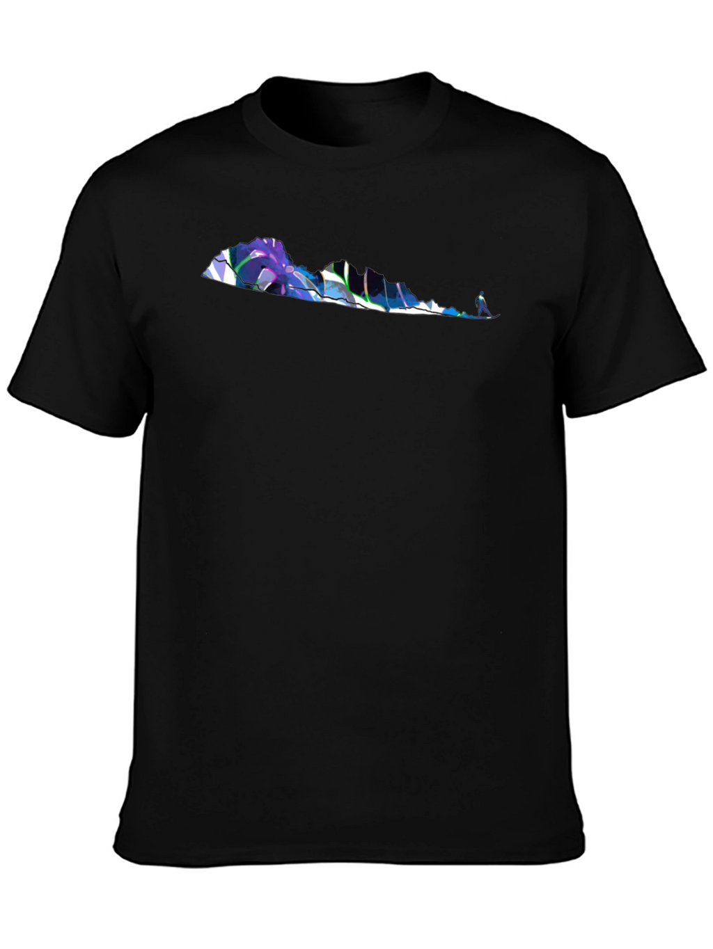 Abstract Virginia Outline Black T-Shirt
