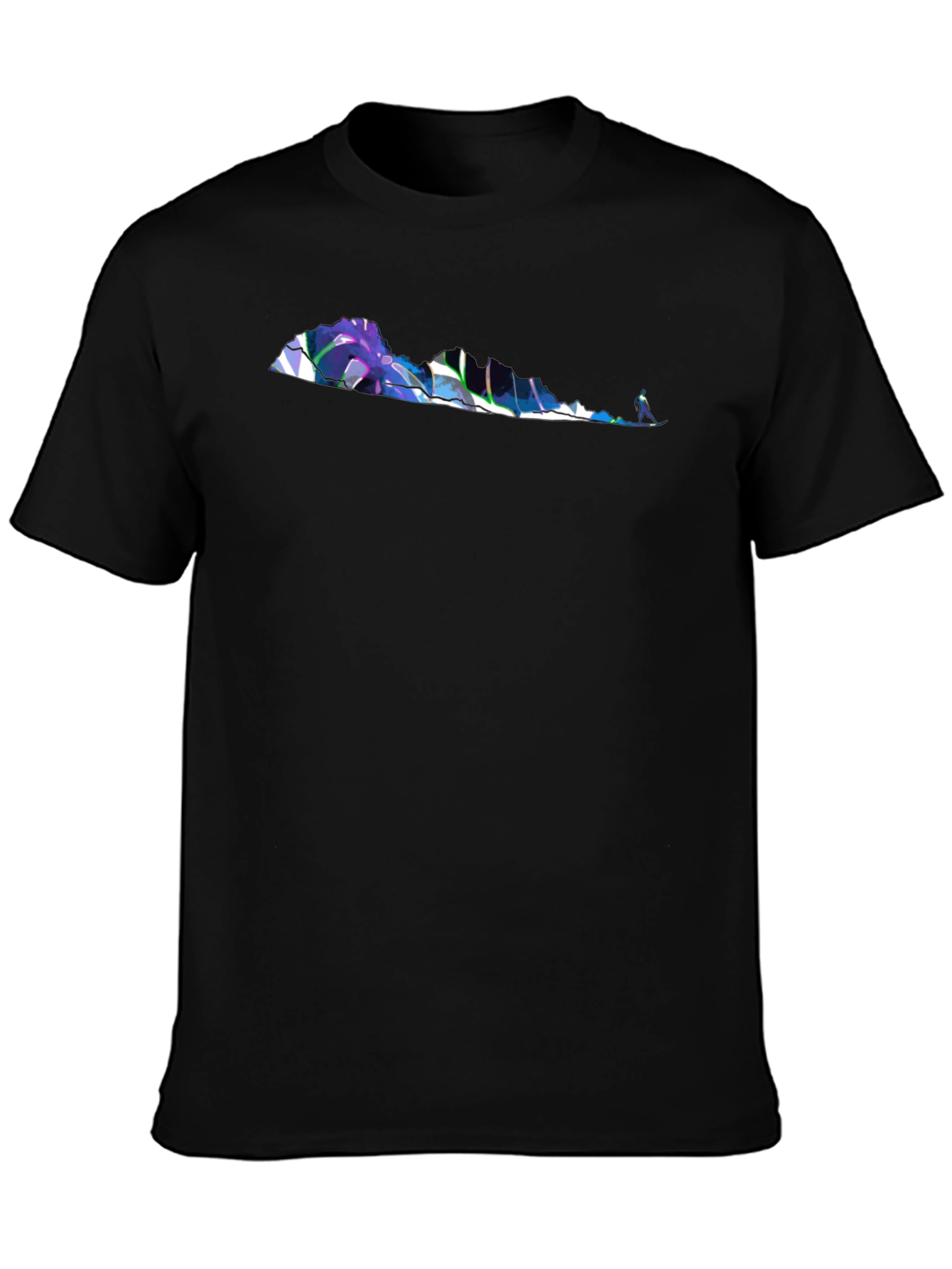 Abstract Virginia Outline Black T-Shirt