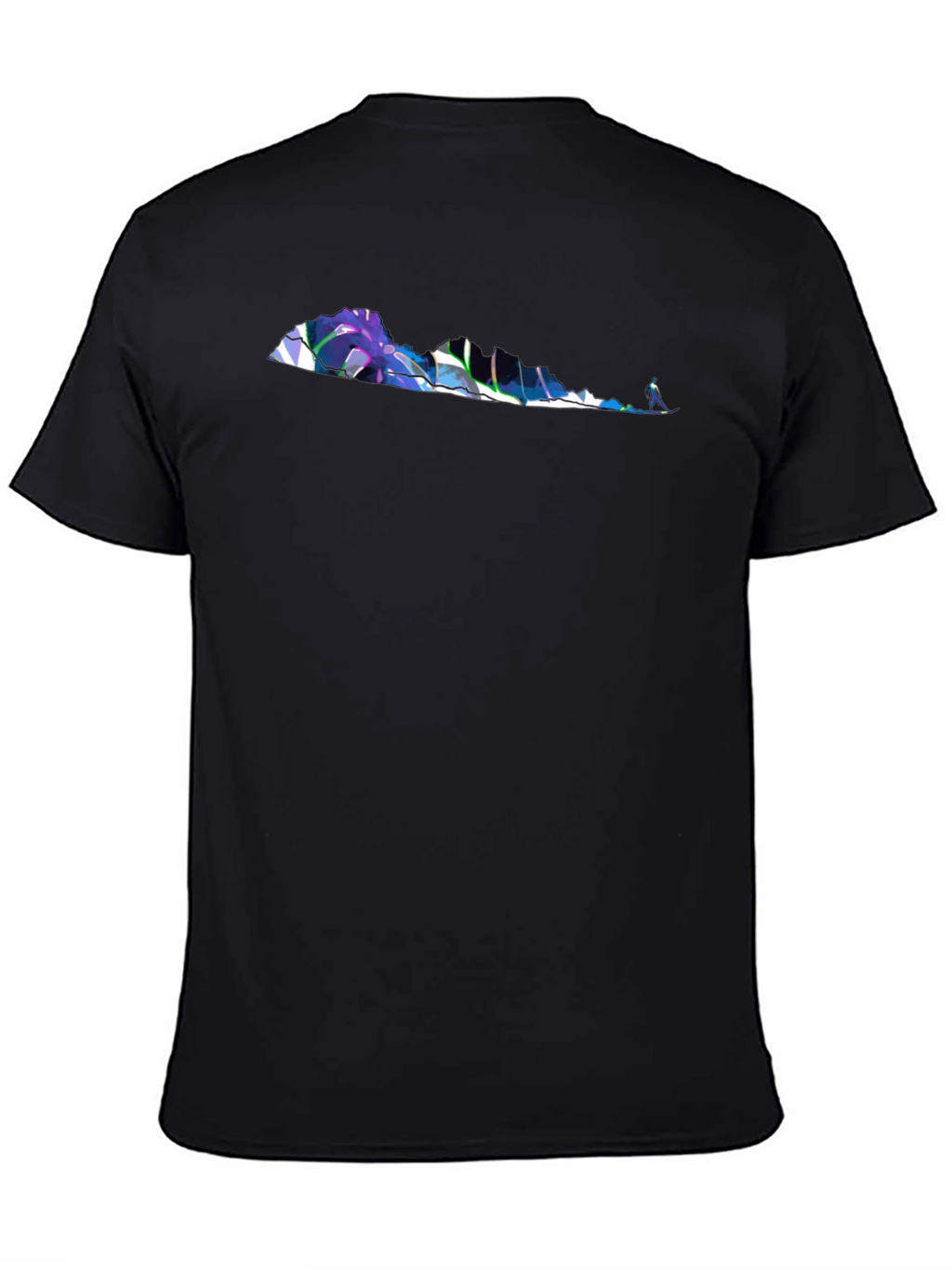 Abstract Virginia Outline Black T-Shirt