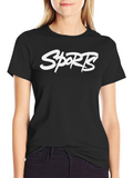 Mens Black Sports Graphic T-Shirt