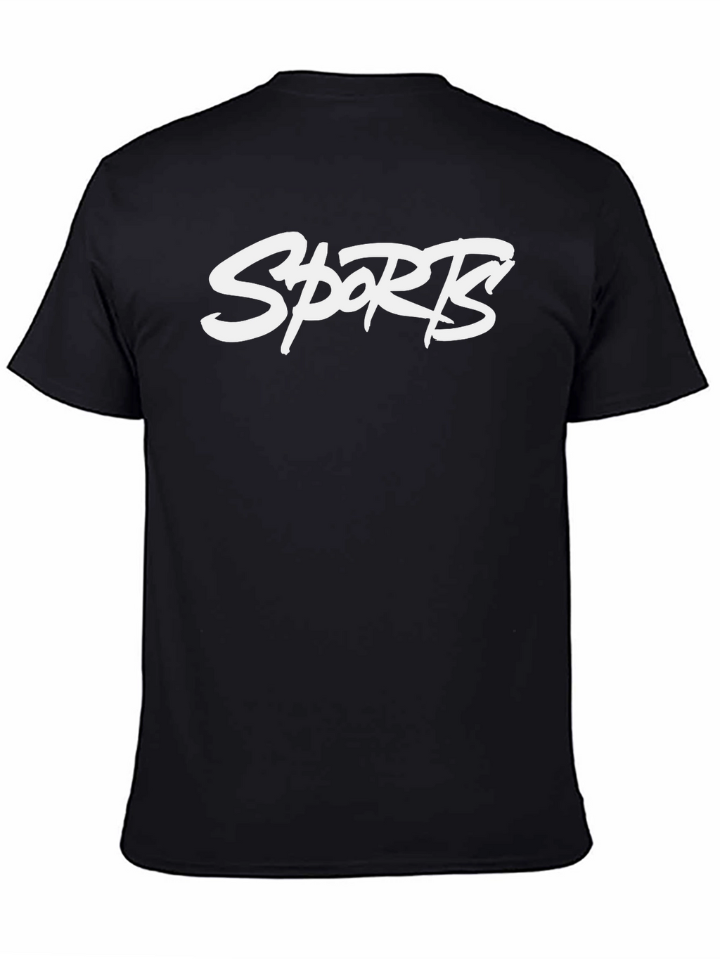 Mens Black Sports Graphic T-Shirt