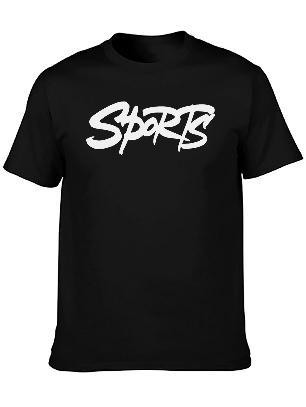Mens Black Sports Graphic T-Shirt