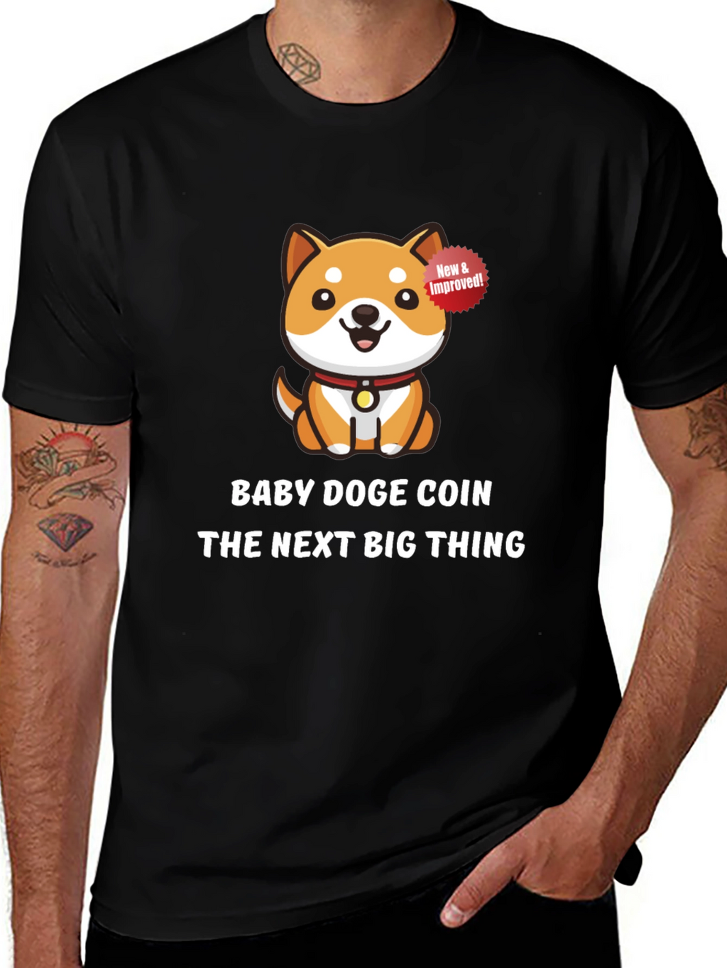 Baby Doge Coin Black T-Shirt