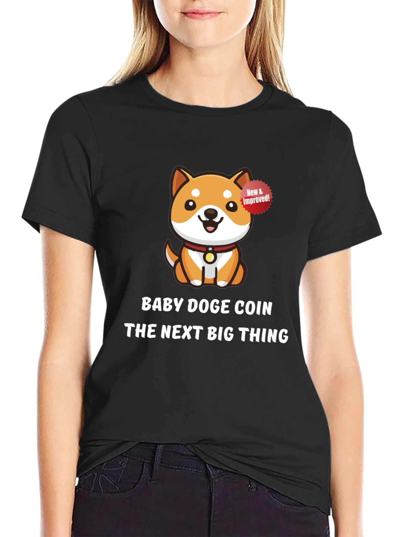 Baby Doge Coin Black T-Shirt