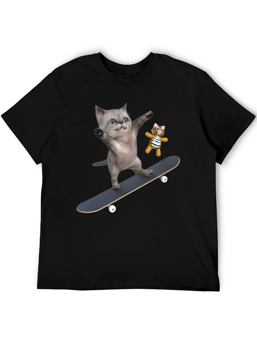 Cool Cat Skateboard T-Shirt - Unique Design