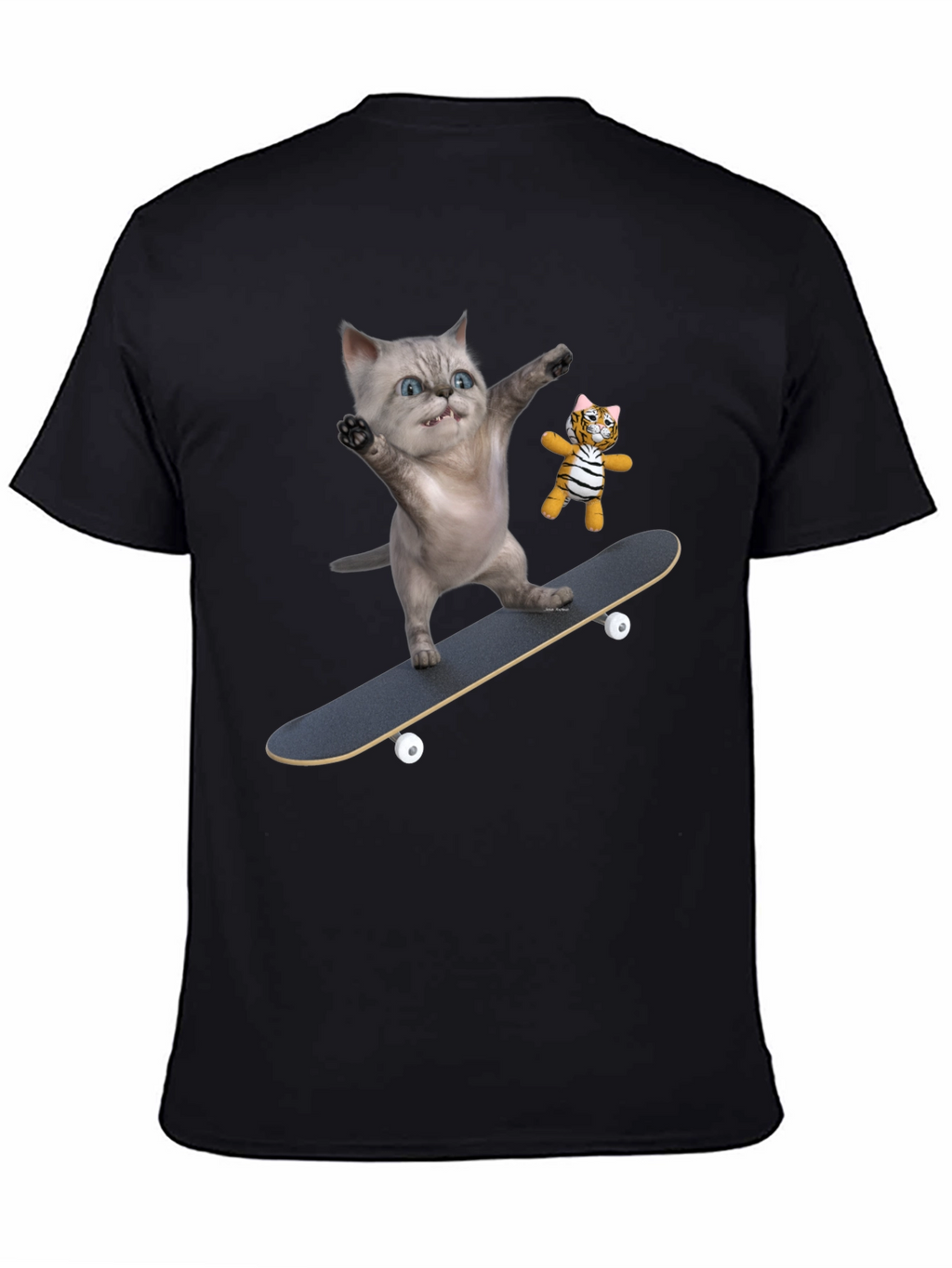 Cool Cat Skateboard T-Shirt - Unique Design