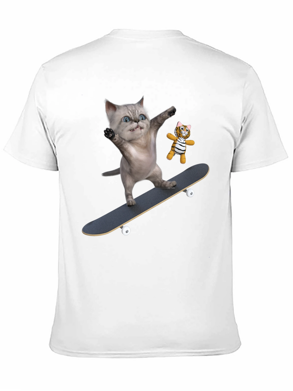 Cool Cat Skateboard T-Shirt - Unique Design