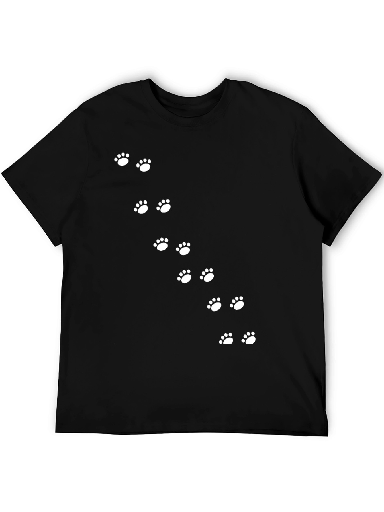 Paw Print Trail Tee - Black