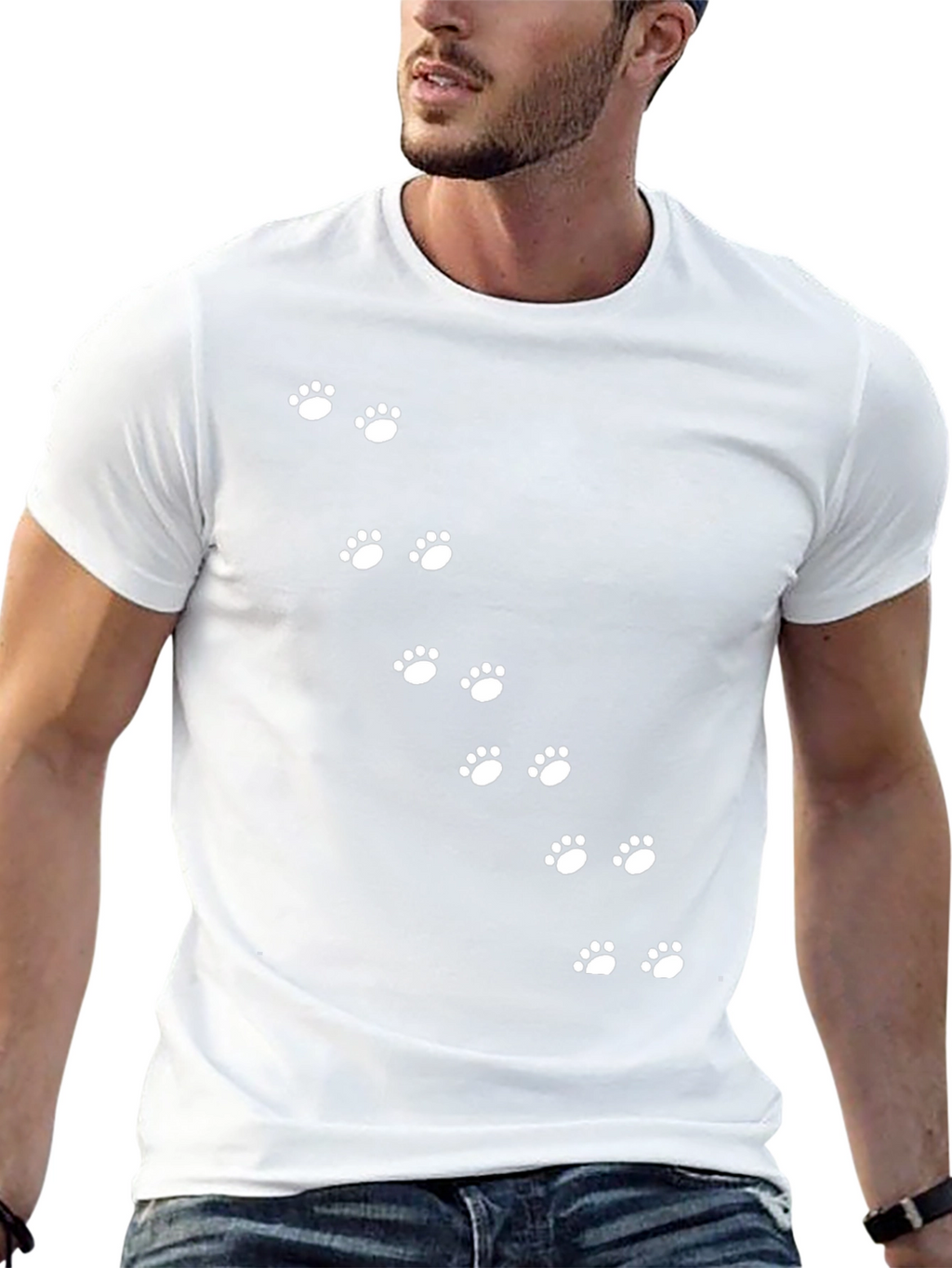 Paw Print Trail Tee - Black