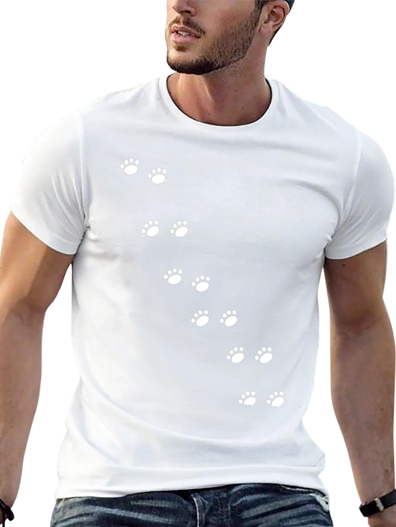 Paw Print Trail Tee - Black