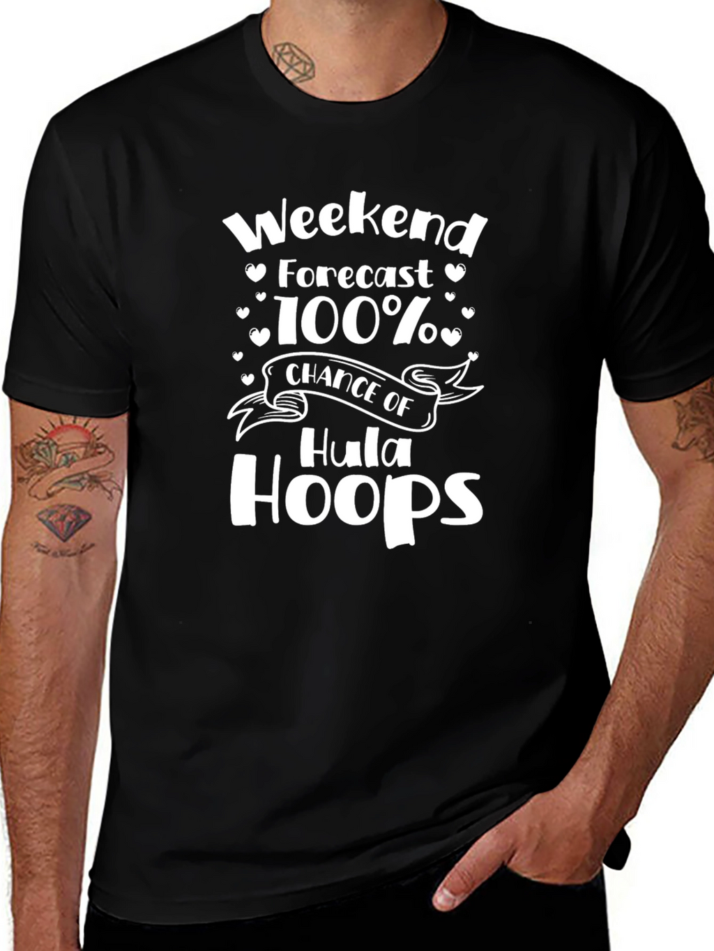 Weekend Forecast Hula Hoops Graphic T-Shirt