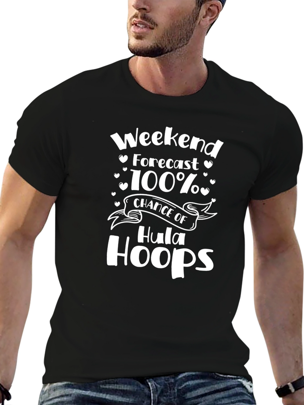 Weekend Forecast Hula Hoops Graphic T-Shirt