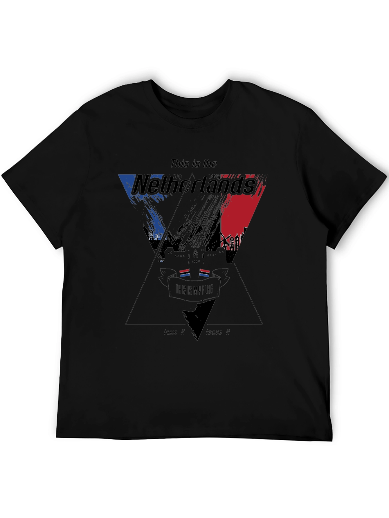 Netherlands Flag Graphic Print T-Shirt