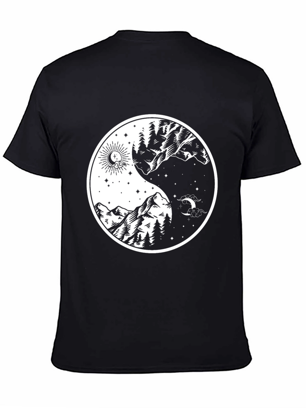 Yin Yang Nature Graphic T-Shirt