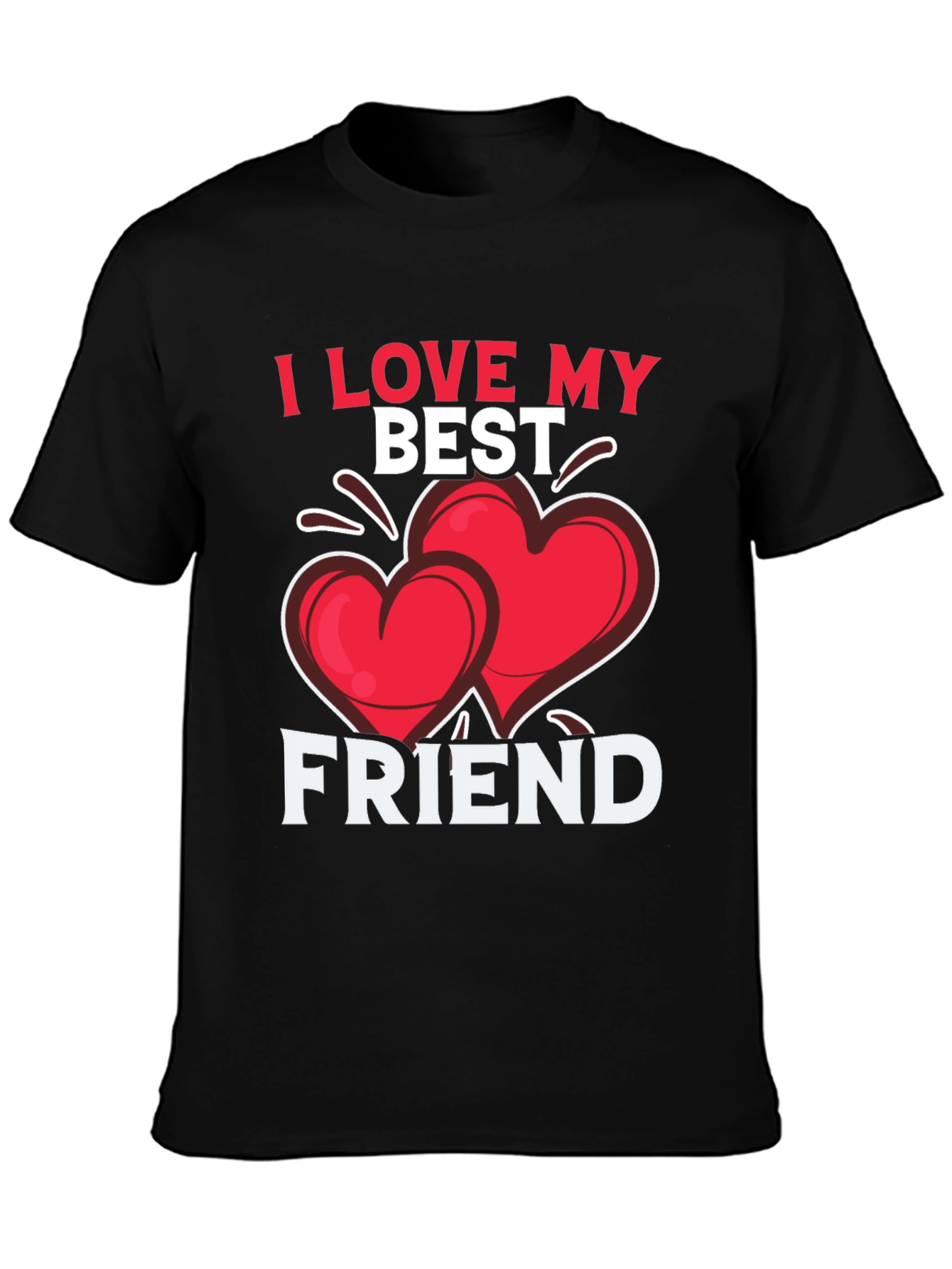 I Love My Best Friend T-Shirt: Heart Design