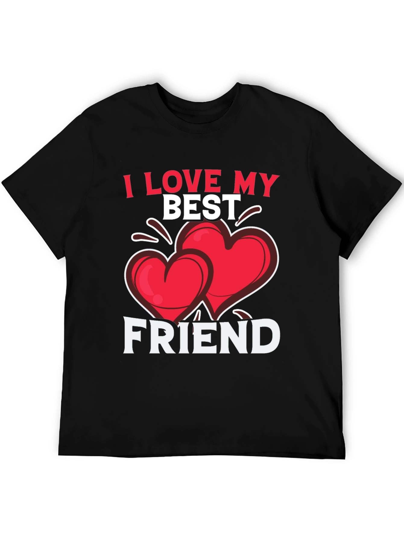 I Love My Best Friend T-Shirt: Heart Design