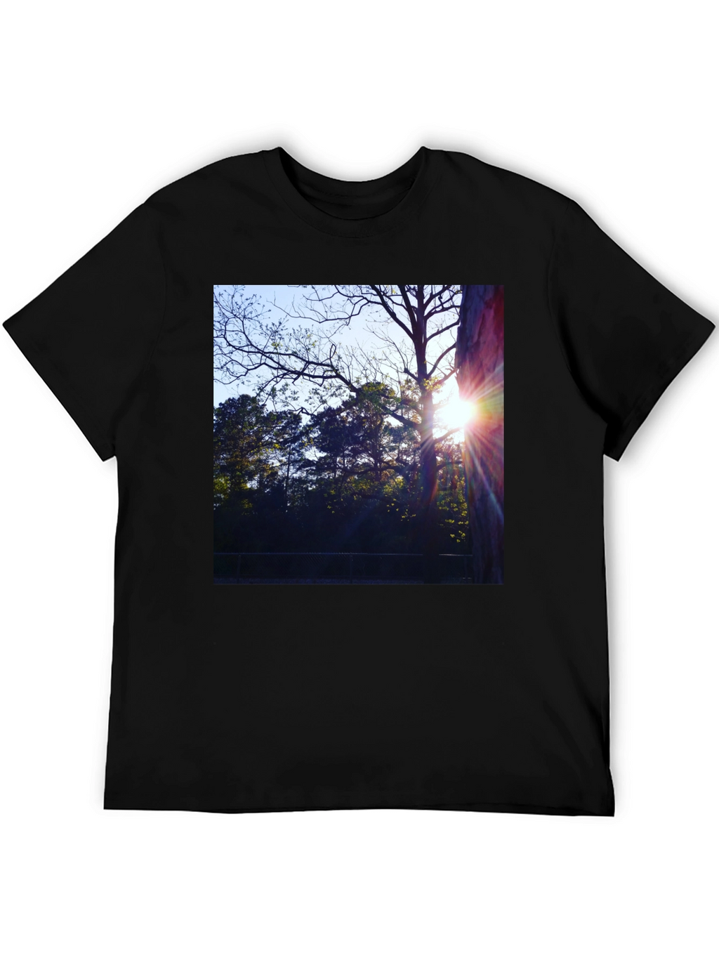Natures Light T-Shirt - Black Cotton Tee