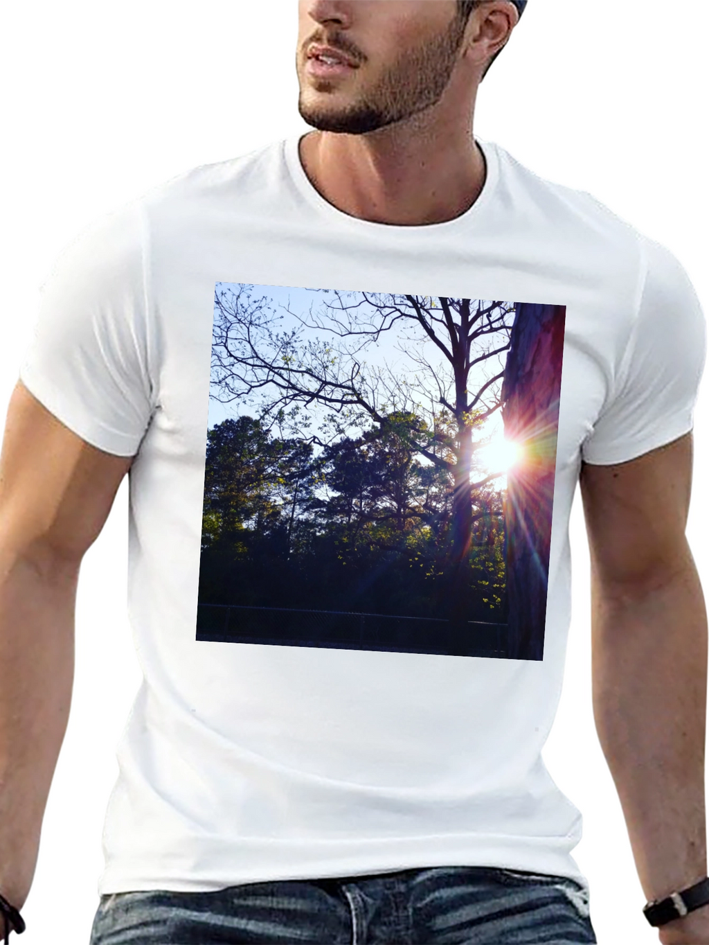 Natures Light T-Shirt - Black Cotton Tee