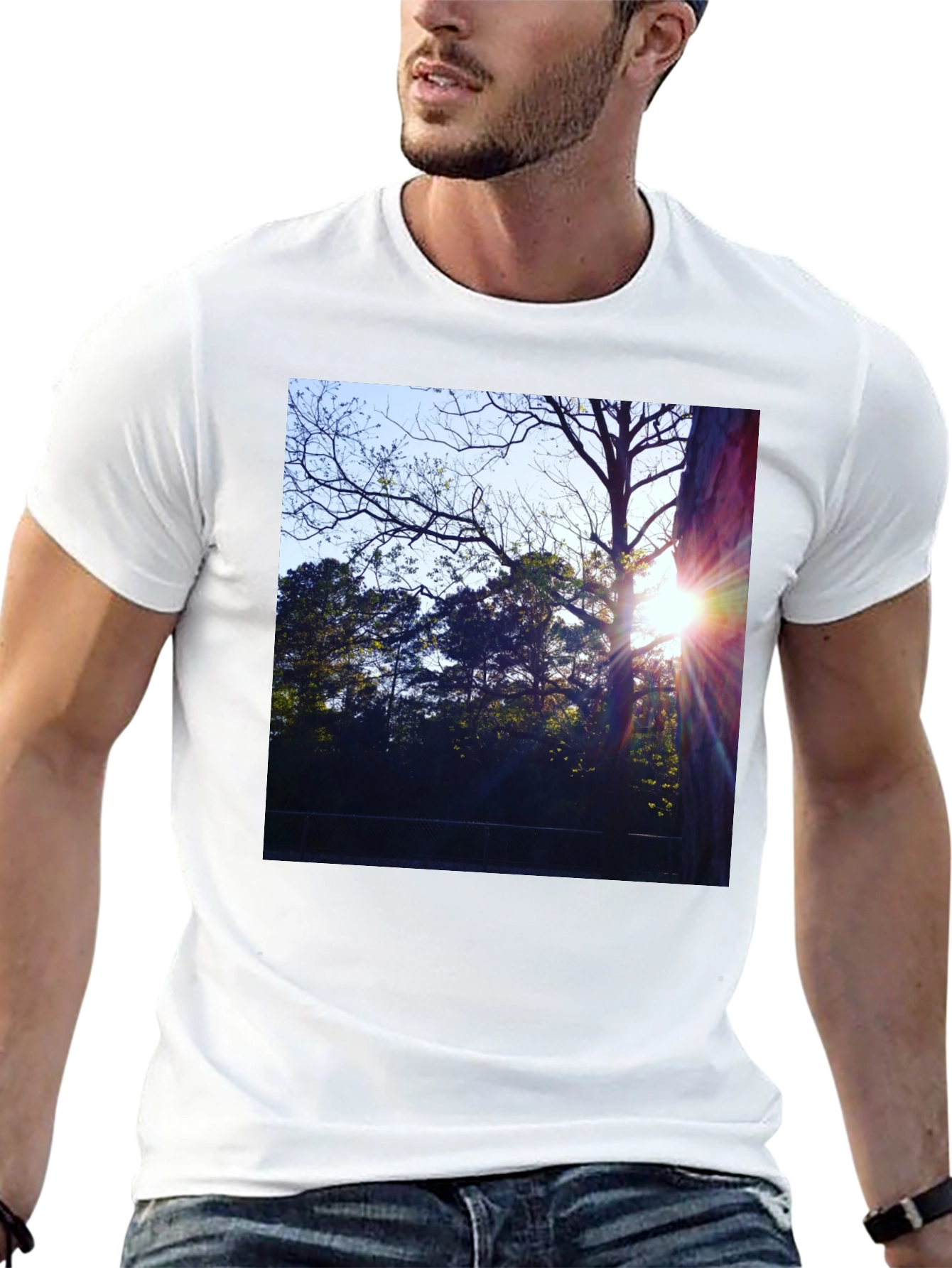 Natures Light T-Shirt - Black Cotton Tee