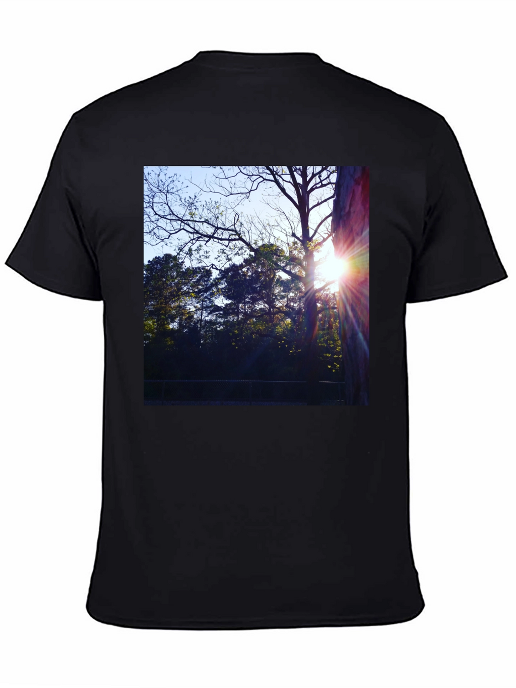 Natures Light T-Shirt - Black Cotton Tee