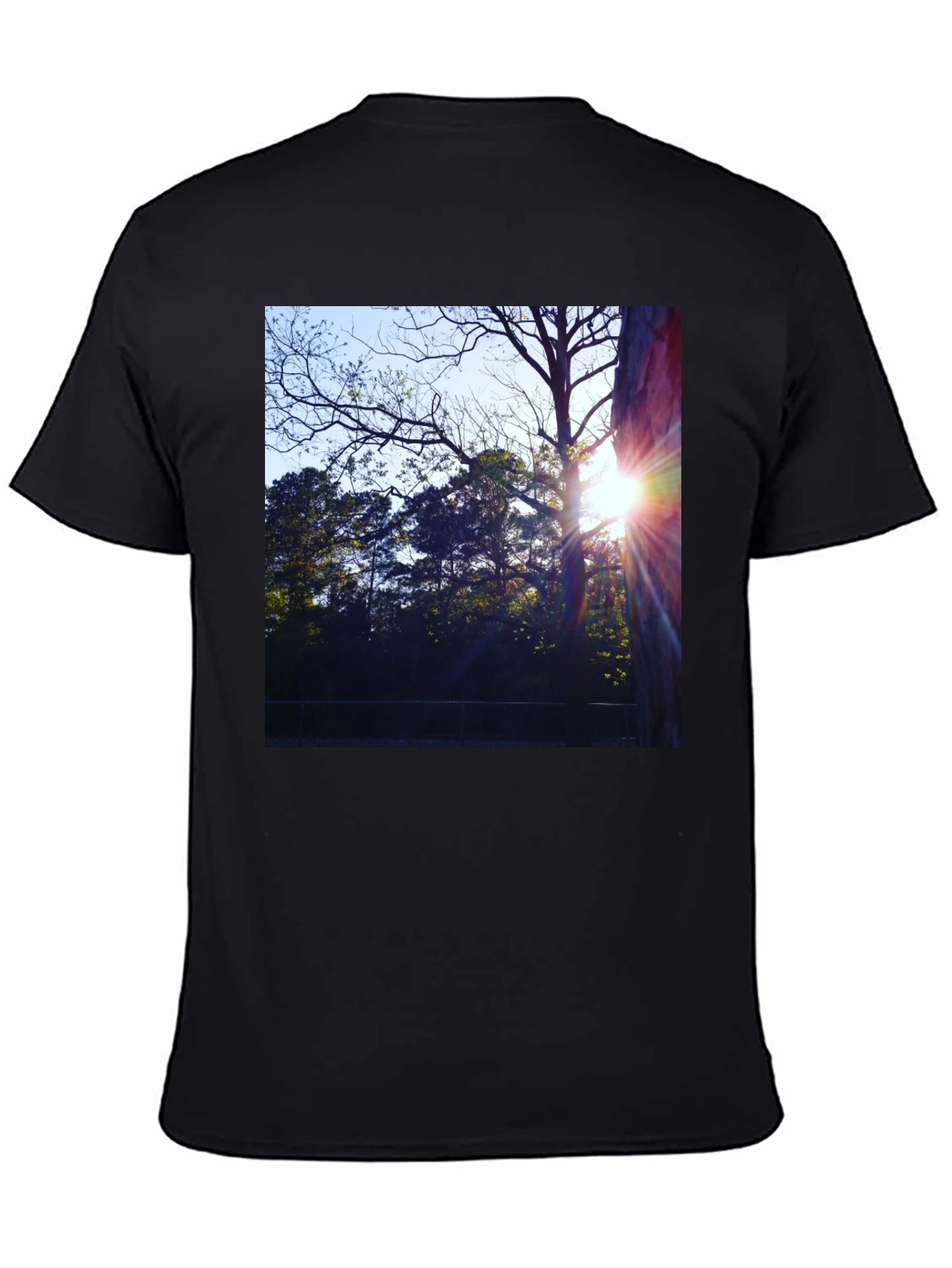 Natures Light T-Shirt - Black Cotton Tee