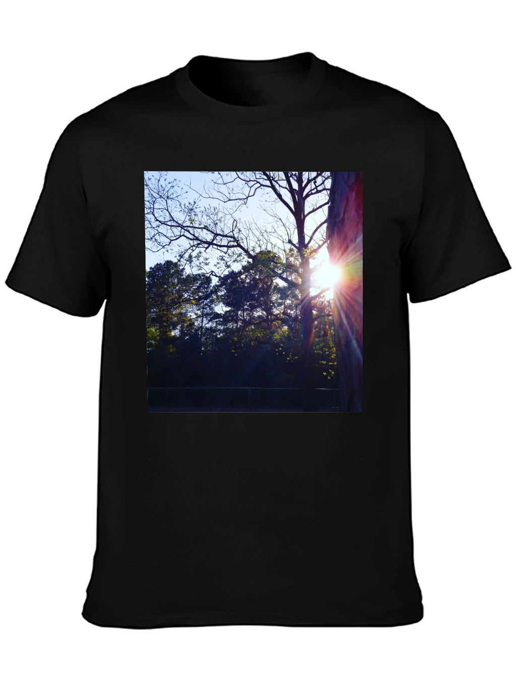 Natures Light T-Shirt - Black Cotton Tee