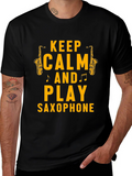 Keep Calm & Play Saxophone Graphic T-Shirt