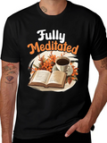Fully Meditated T-Shirt: Book & Coffee Design