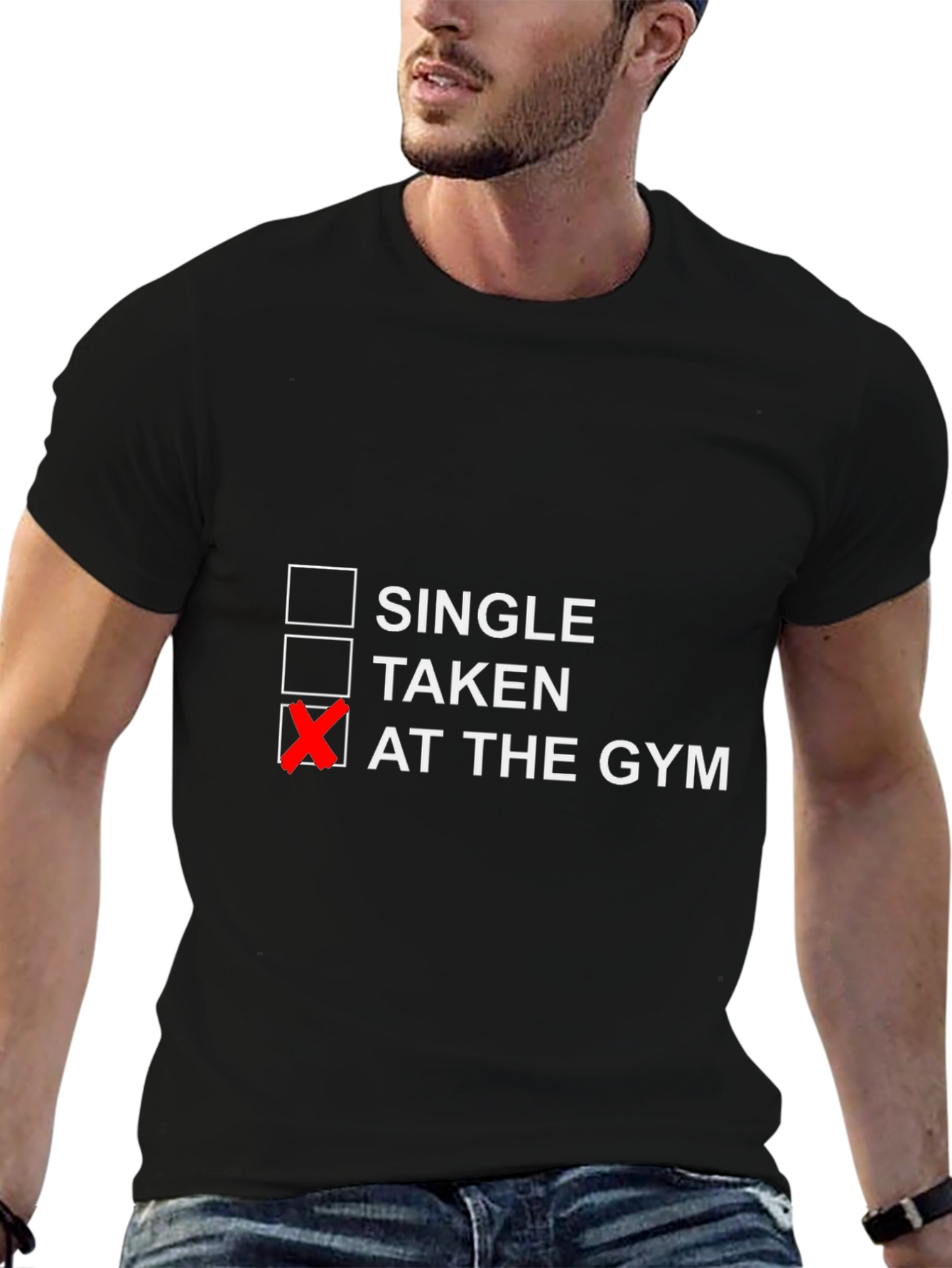 Gym Humor Graphic Tee - Single Taken At The Gym