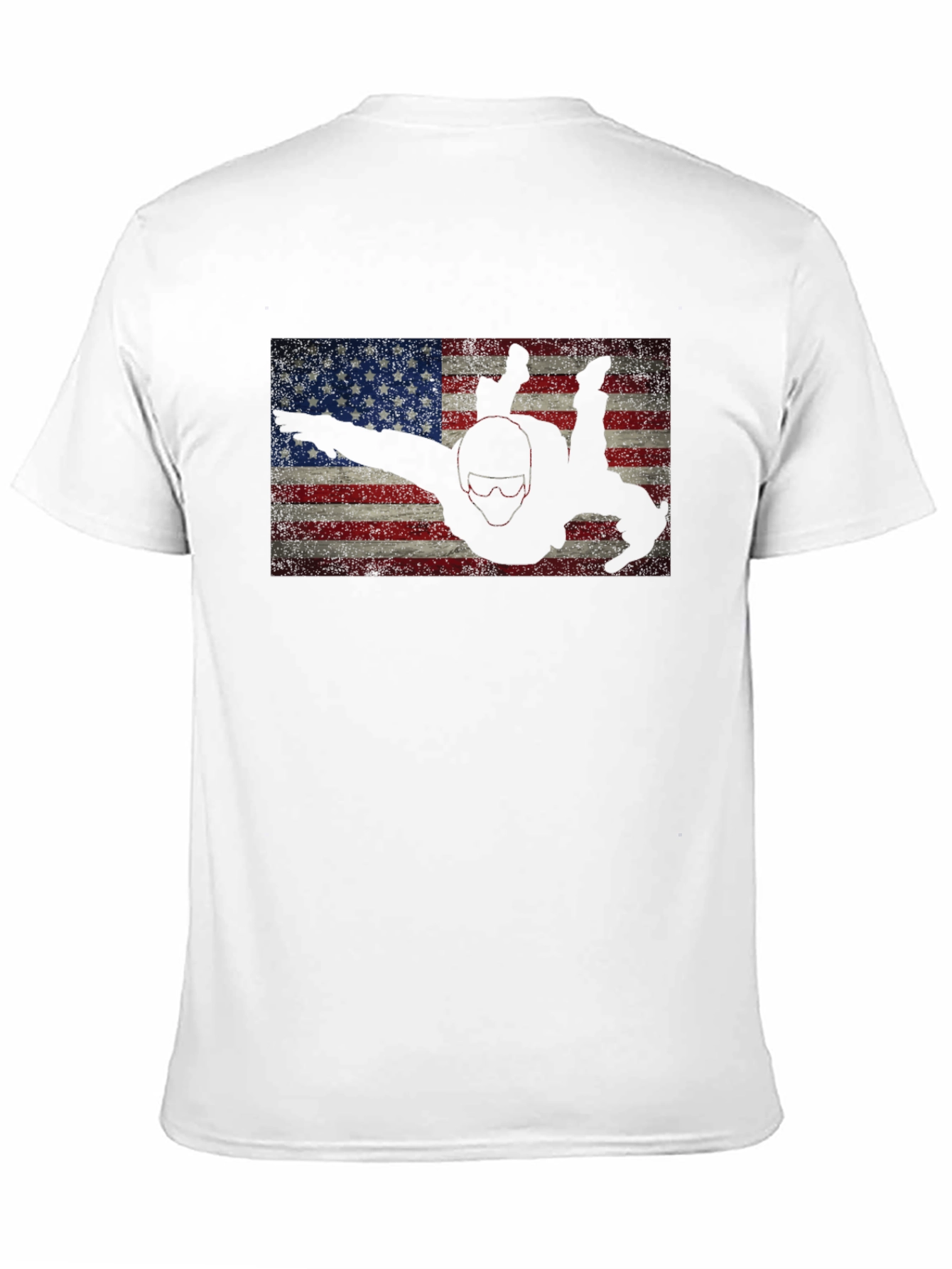 Skydiver American Flag Graphic Tee - Black