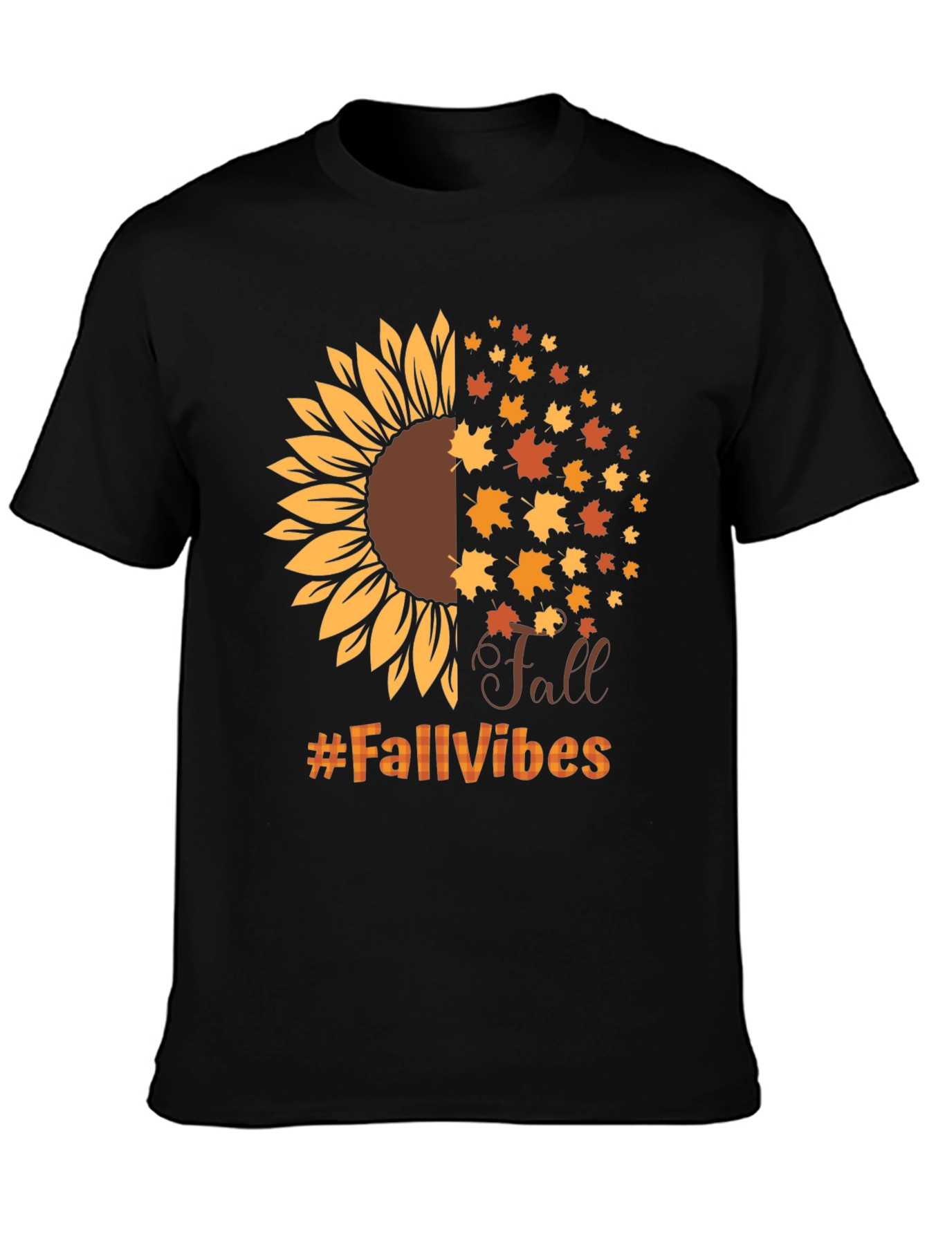 Fall Vibes Sunflower Graphic T-Shirt