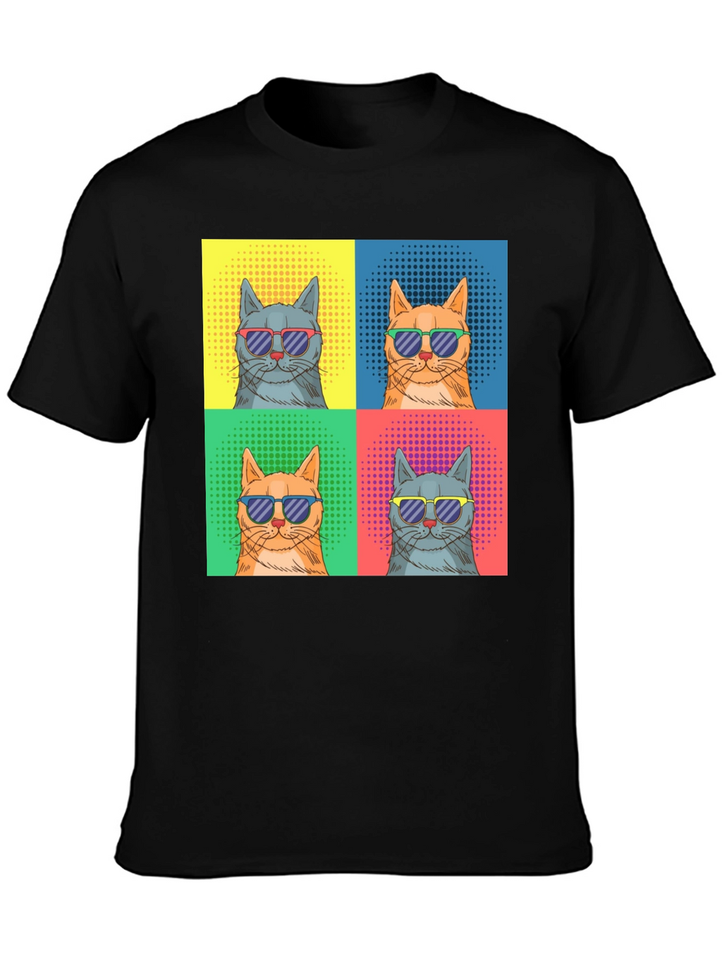 Cool Cats Graphic Tee - Retro Pop Art Style