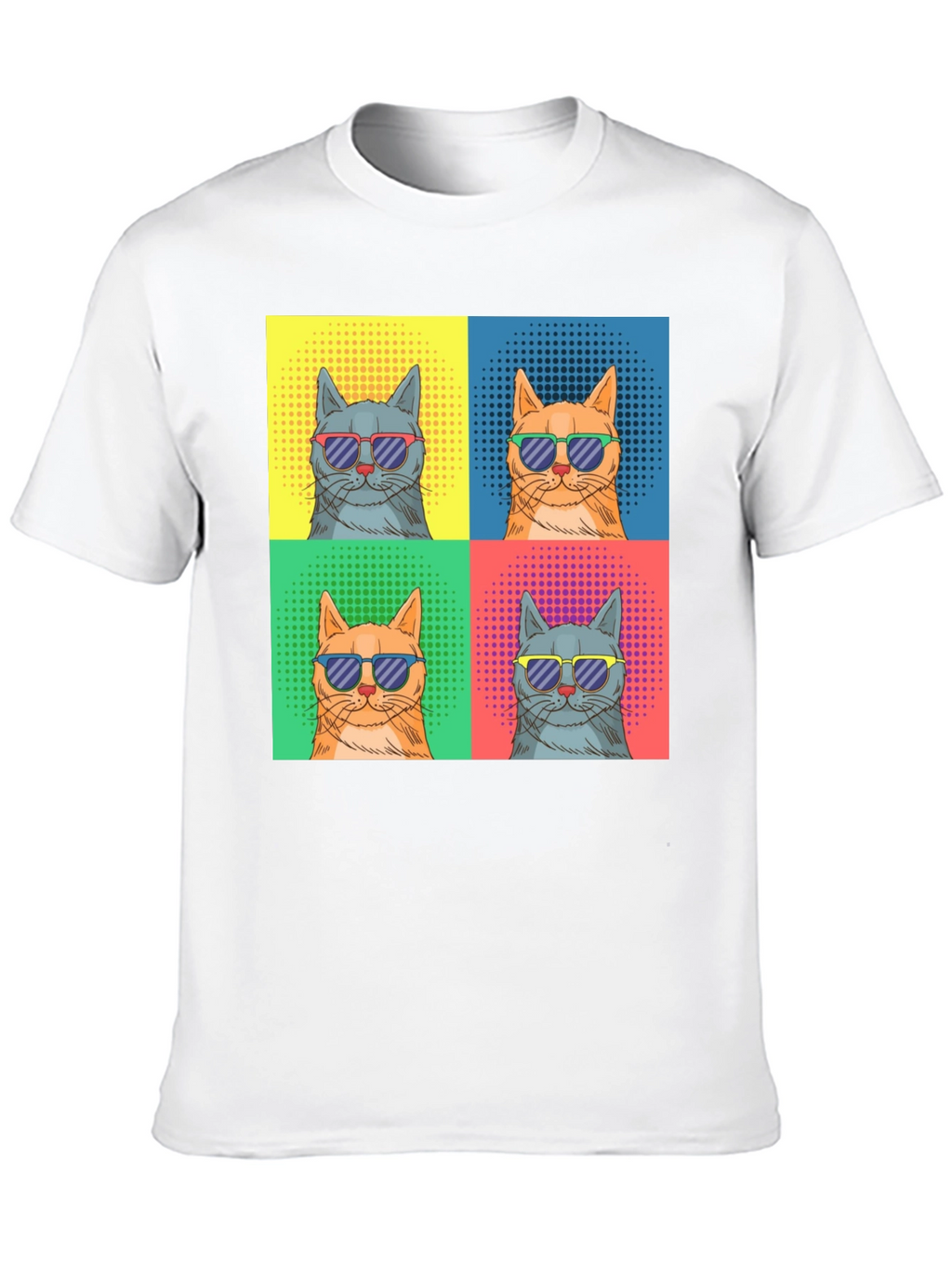Cool Cats Graphic Tee - Retro Pop Art Style