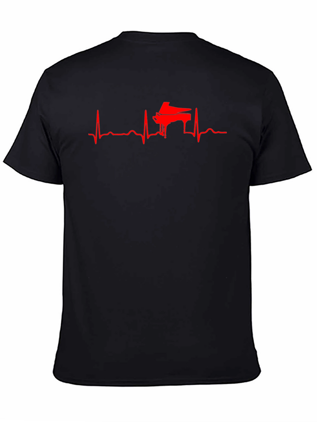 Piano Heartbeat T-Shirt - Music Lover Tee