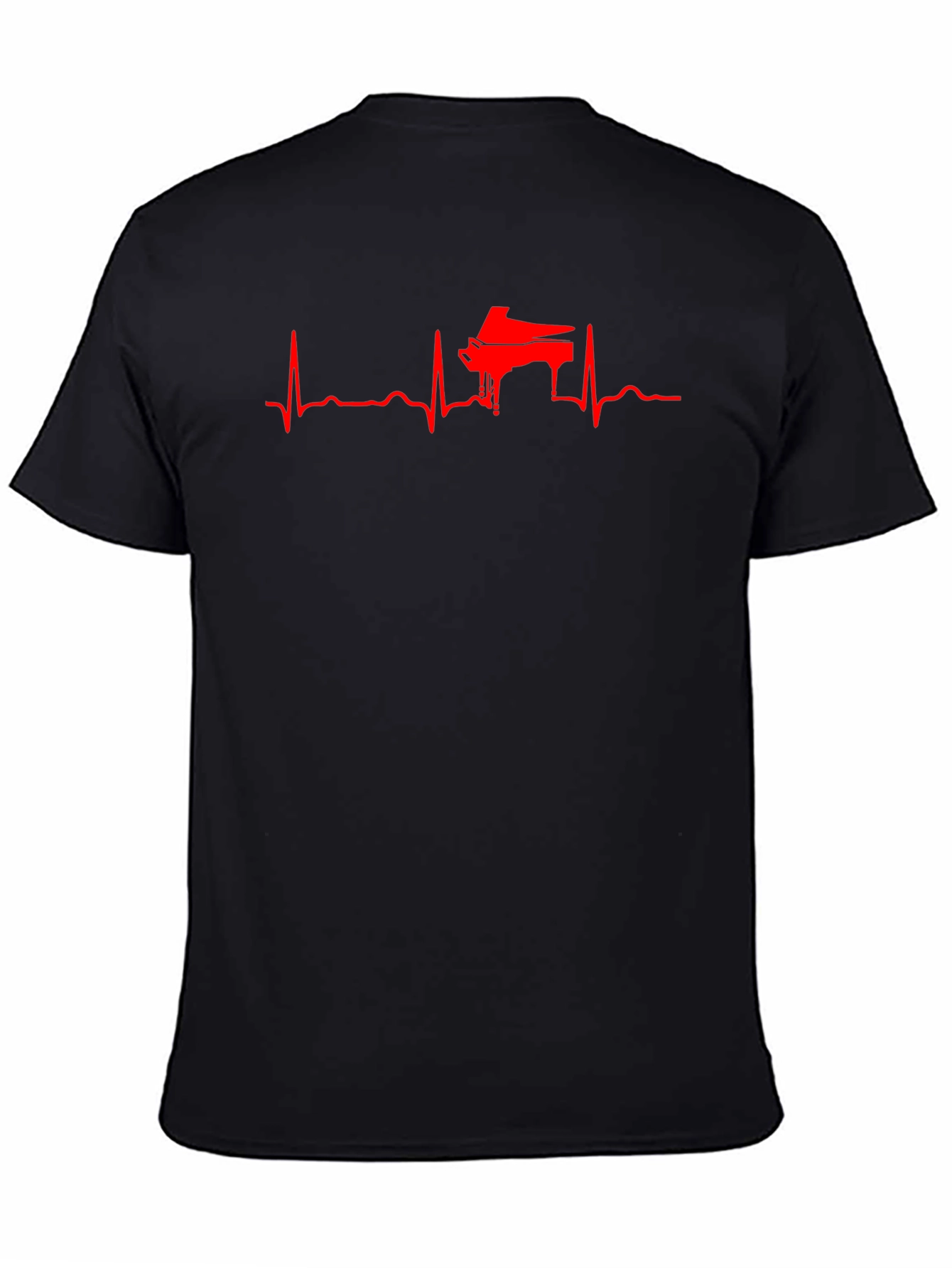 Piano Heartbeat T-Shirt - Music Lover Tee
