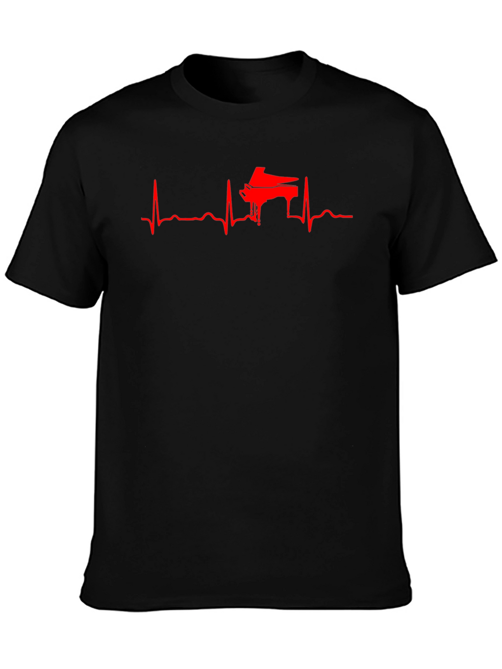 Piano Heartbeat T-Shirt - Music Lover Tee