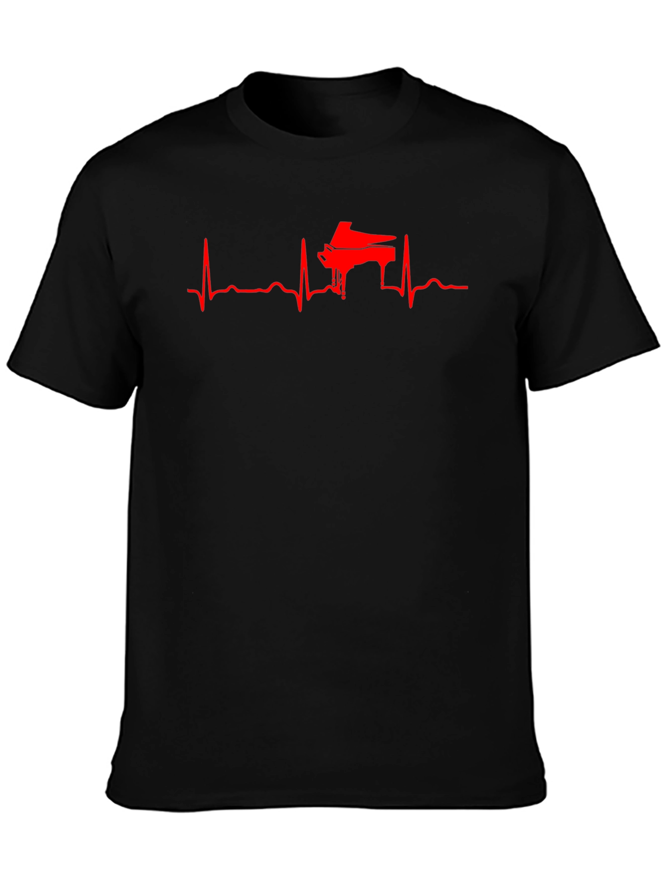 Piano Heartbeat T-Shirt - Music Lover Tee