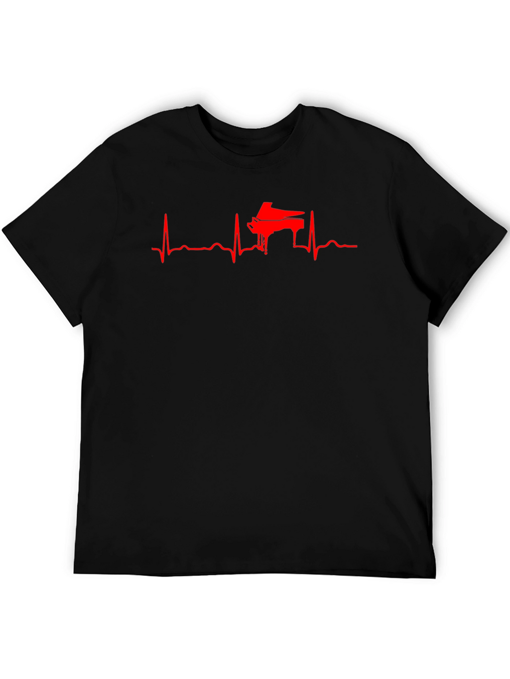 Piano Heartbeat T-Shirt - Music Lover Tee