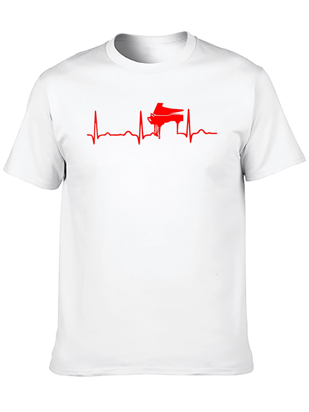 Piano Heartbeat T-Shirt - Music Lover Tee