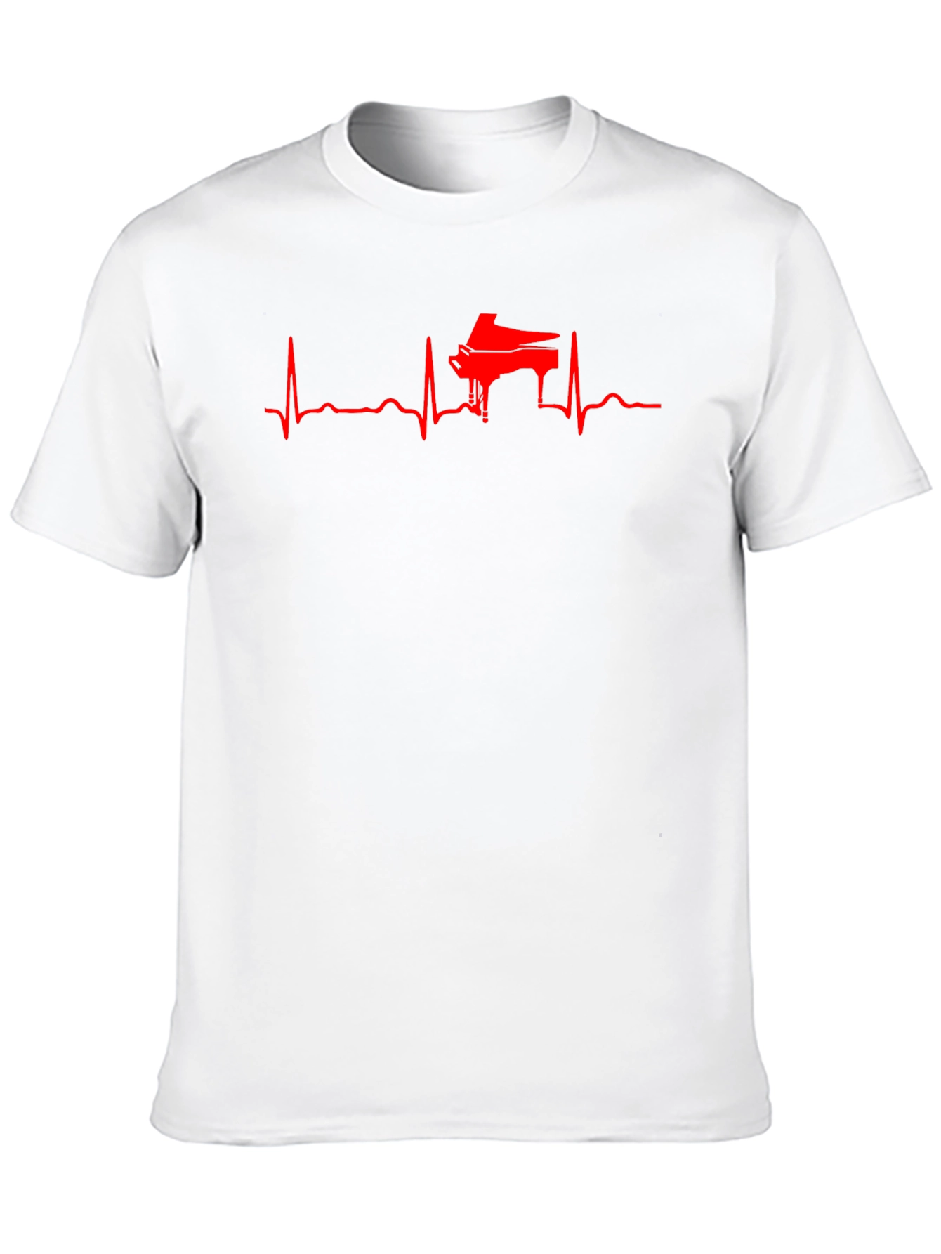 Piano Heartbeat T-Shirt - Music Lover Tee
