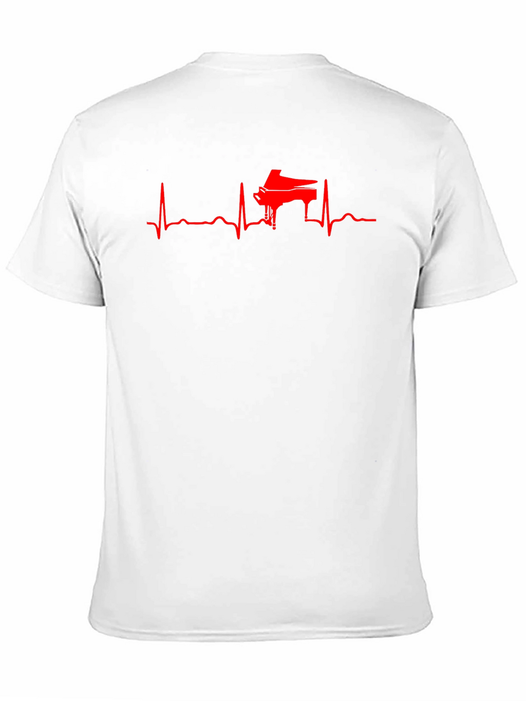 Piano Heartbeat T-Shirt - Music Lover Tee