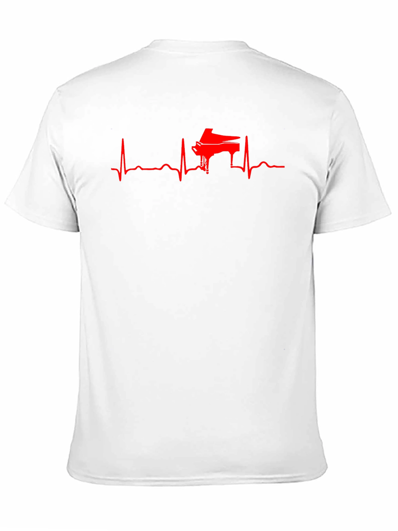 Piano Heartbeat T-Shirt - Music Lover Tee