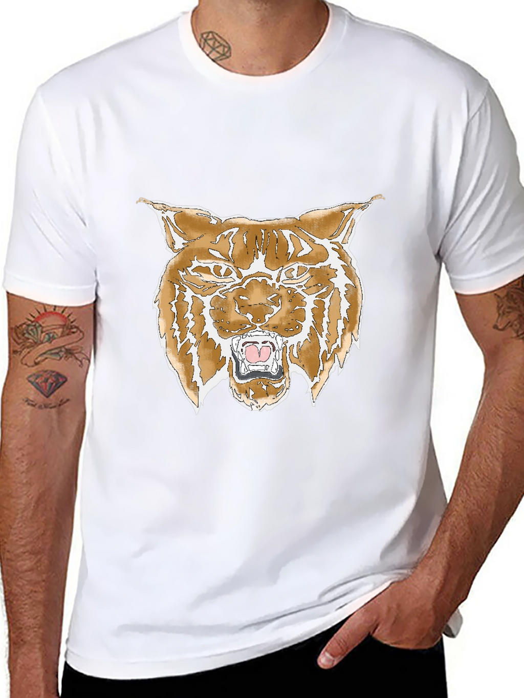 Bobcat Graphic Print Black T-Shirt