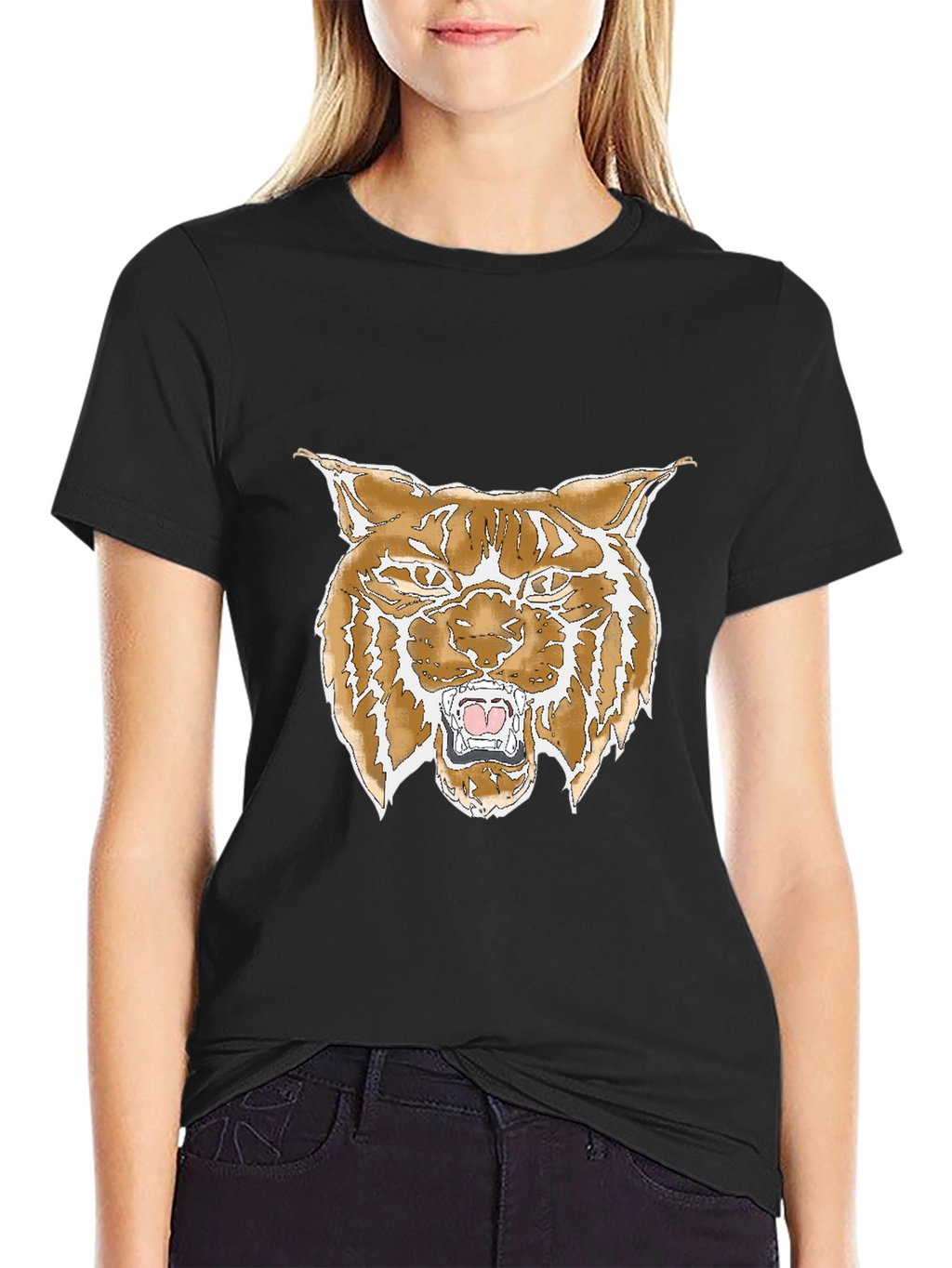 Bobcat Graphic Print Black T-Shirt