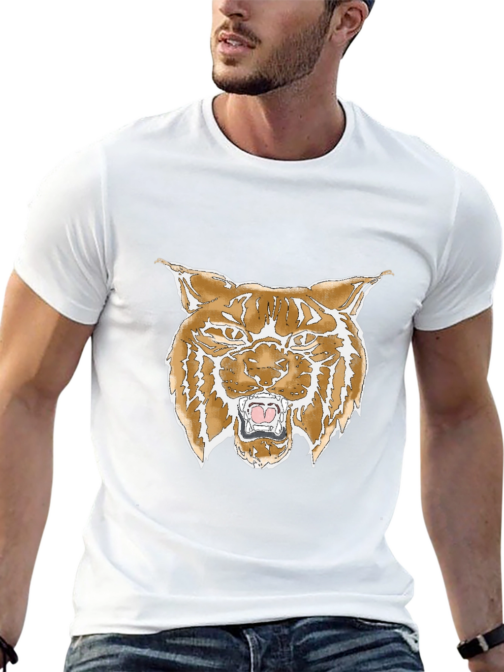 Bobcat Graphic Print Black T-Shirt