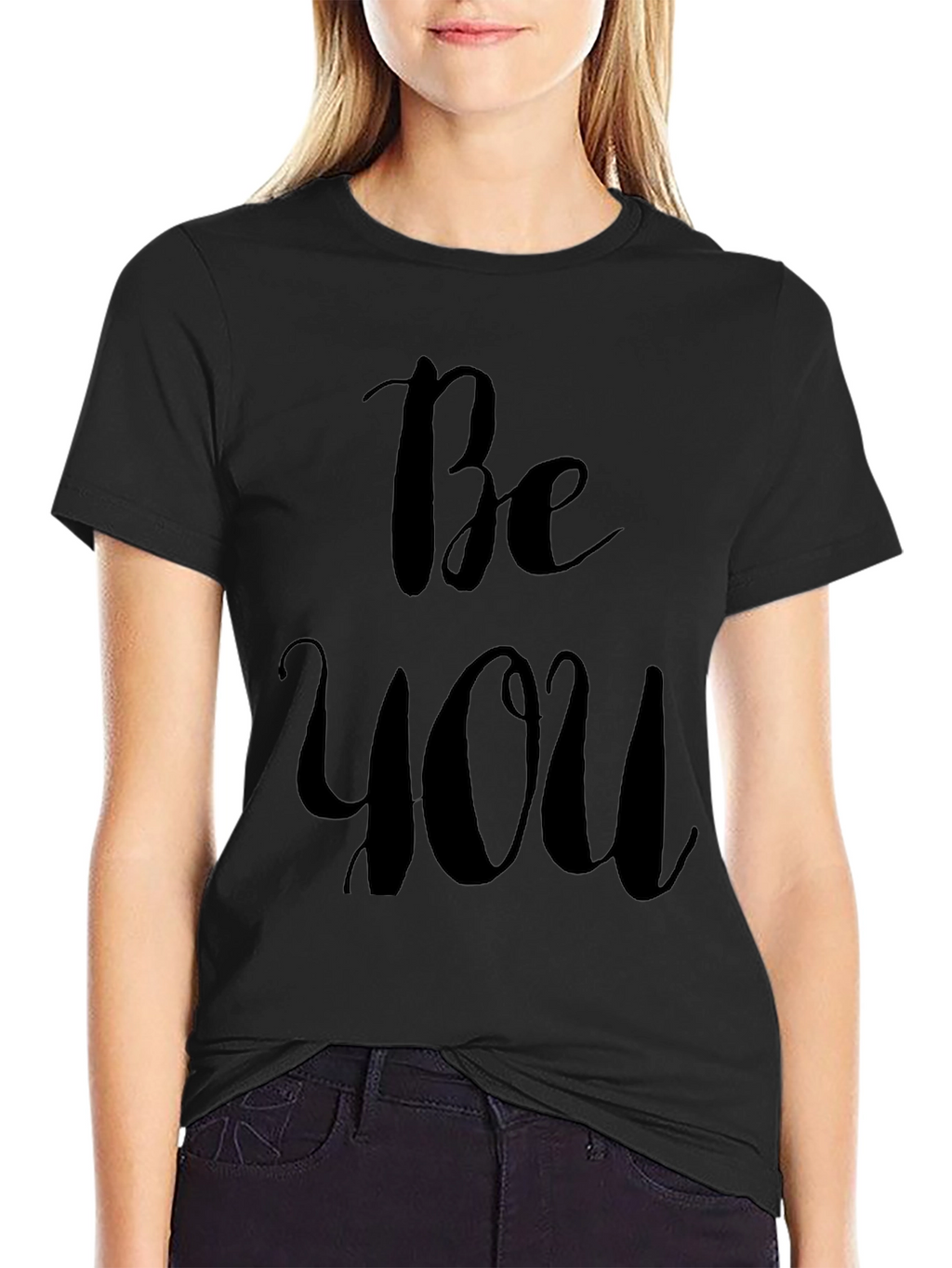 Be You Black Graphic T-Shirt