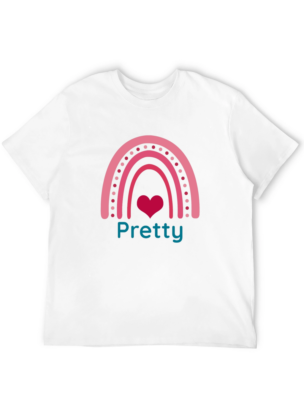 Pretty Rainbow Heart Tee - Soft Black T-Shirt