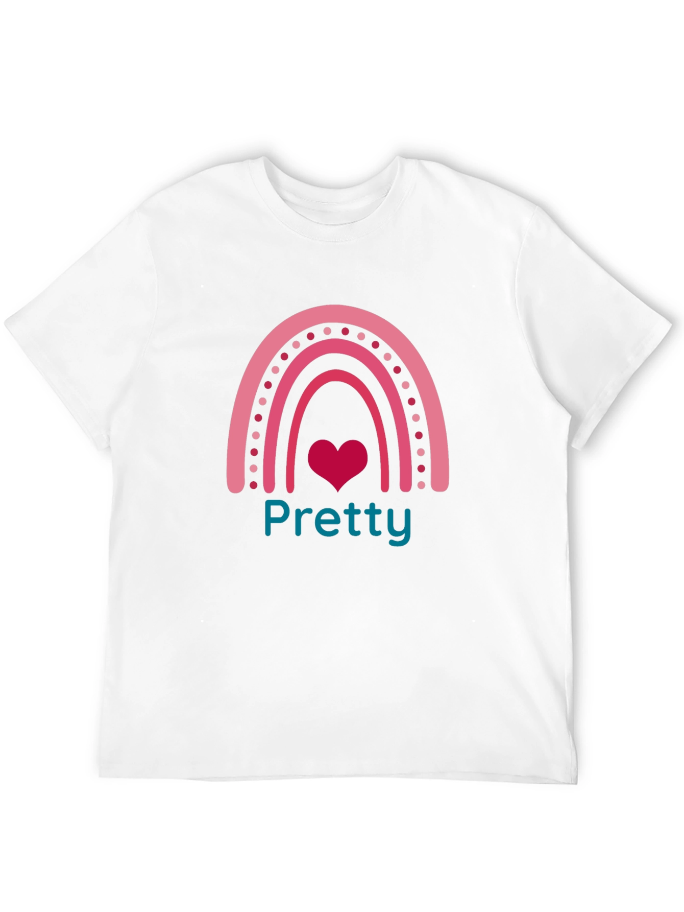 Pretty Rainbow Heart Tee - Soft Black T-Shirt