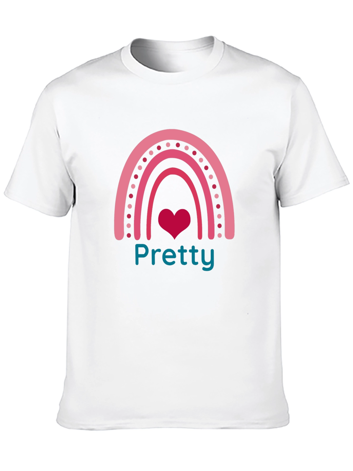 Pretty Rainbow Heart Tee - Soft Black T-Shirt